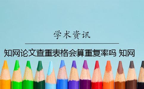 知網論文查重表格會算重復率嗎？ 知網論文查重表格內容查嗎