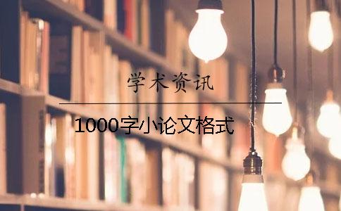 1000字小論文格式