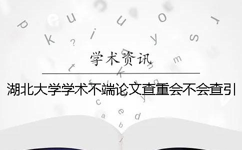 湖北大學(xué)學(xué)術(shù)不端論文查重會不會查引用文獻(xiàn)