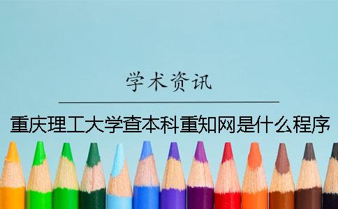 重慶理工大學查本科重知網(wǎng)是什么程序